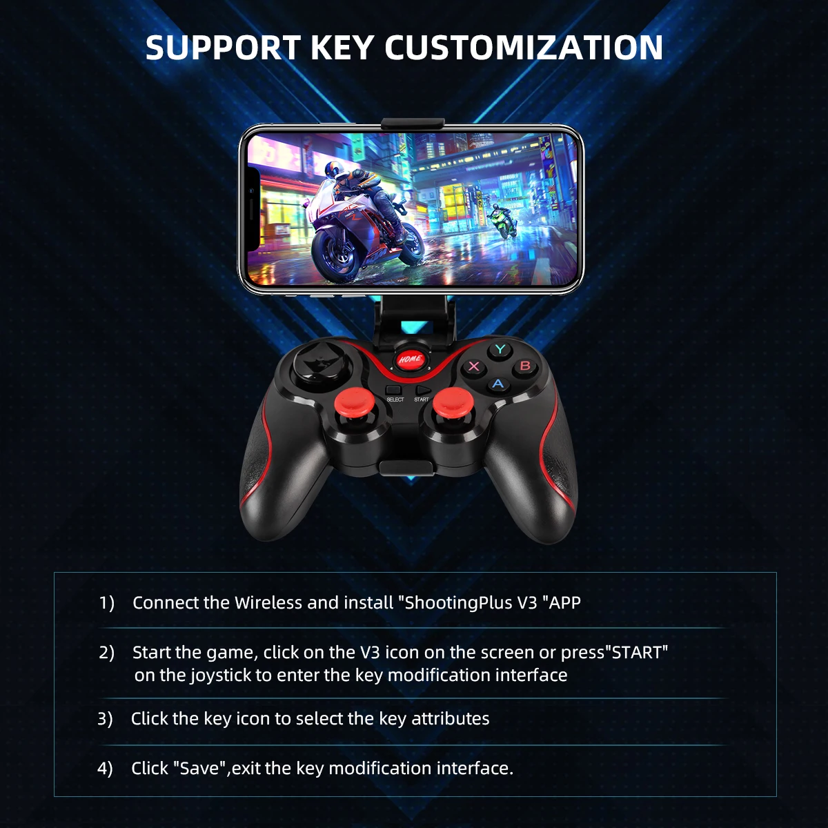 Gamepad Bluetooth nirkabel, Ga - Gaming Accessories Tablet ulasan dan harga