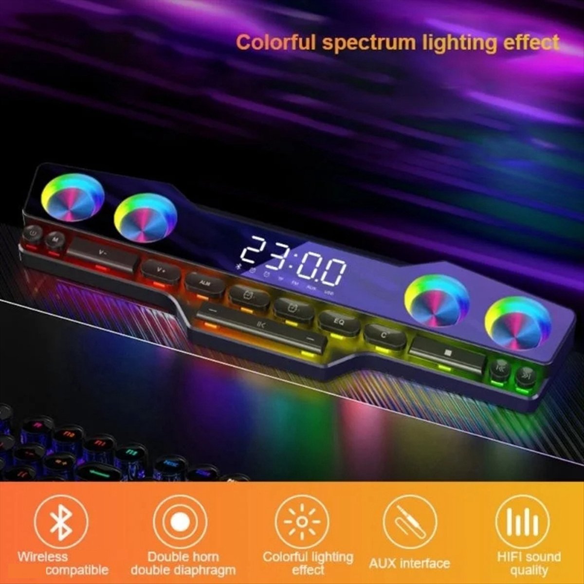DTC5 V18 Speaker Warna-warni D - Gaming Accessories Desktop ulasan dan harga