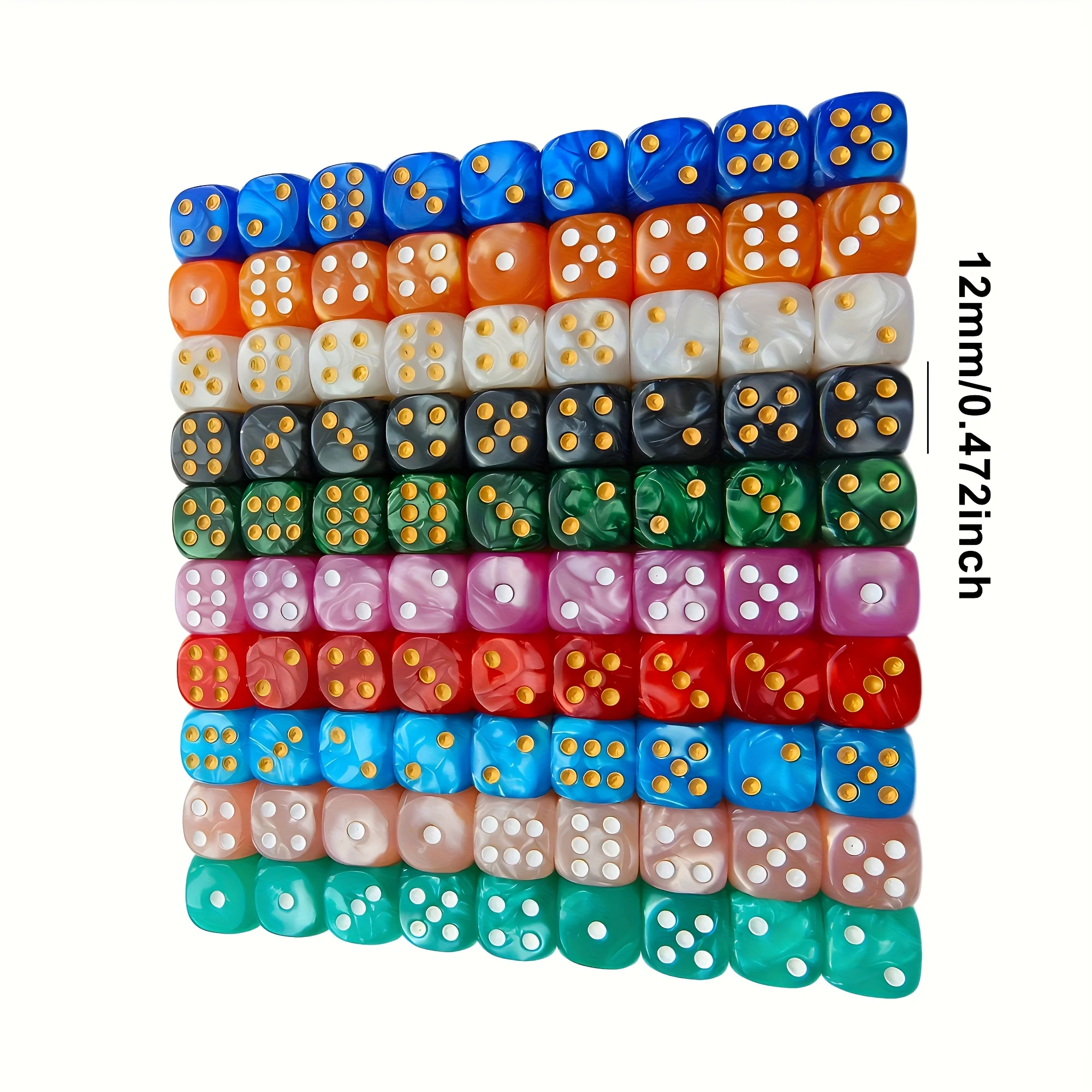 10 Buah Dadu D6 Berpola Mutiar - Gaming Accessories Tablet ulasan dan harga