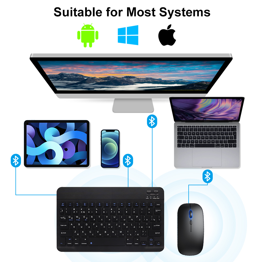 Keyboard dan Mouse Bluetooth,  - Gaming Accessories Tablet ulasan dan harga