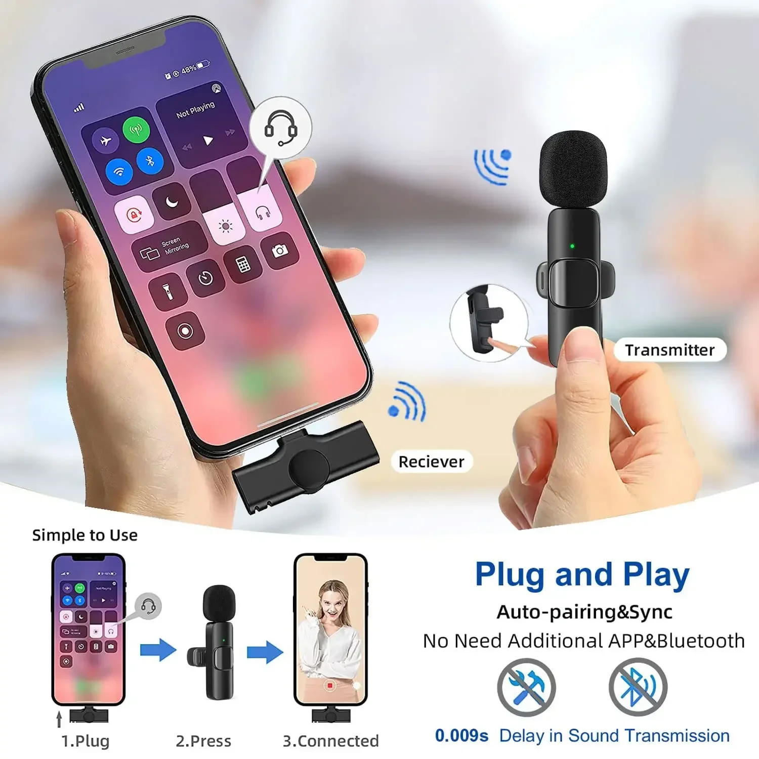 Mikrofon Lavalier Nirkabel 2.4 - Gaming Set Accessories ulasan dan harga
